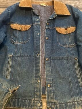 Vintage Key imperial jean Jacket with Tan Corduroy Collar - Men's
